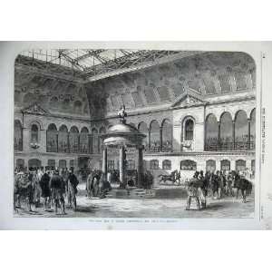  1865 Sale TattersallS New Buildings Horses Men Print 