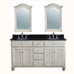   62 inch Traditional Double Sink Bathroom Vanity Set  