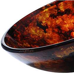 Kraus Fire Opal Glass Vessel Sink  