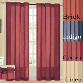 Bedford Faux Linen Grommet 90 inch Curtain Panel  