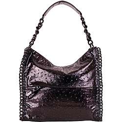    Black Faux Leather Embossed Chain detail Tote Bag  