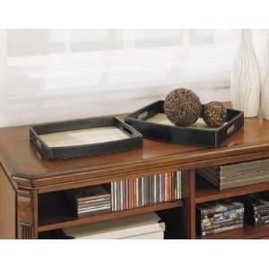  Neu Home Jute Trays in Dark Brown and Linen, Set of Two 