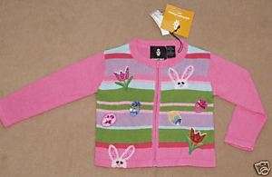 NWT Michael Simon Easter Bunny Sweater Sz 4  