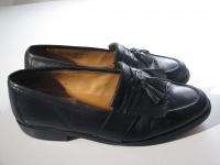 Johnston & Murphy Kiltie Tassle Loafer Dress Shoe Blk Leather Men 10 
