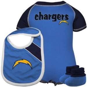  San Diego Chargers Infant Powder Blue Navy Blue Creeper 