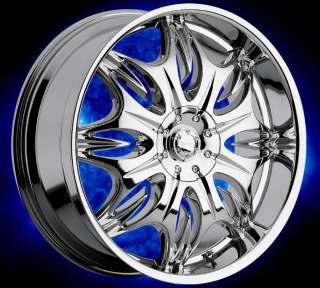 22 inch Incubus Jinx chrome wheels rims 5x4.75 5x120.65  