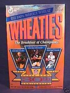 1966   1996 30th Anniversary Super Bowl Wheaties Box  