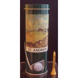    Golf Gift Tin Containing 60 Wooden Golf Tees