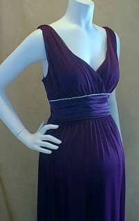 New Long Purple Line Rhines Maternity Dress LARGE Sexy Gown Special 