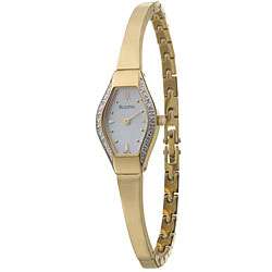 Bulova Womens Goldplated Steel Diamond Bangle Watch  