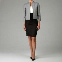 Calvin Klein Womens Cropped Jacket Dress Suit  