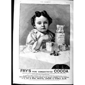  1891 Advertisement FryS Cocoa Paris Helen Pears Soap 
