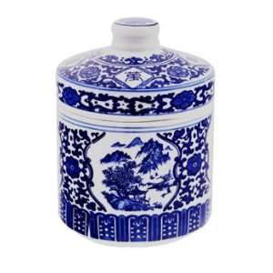  Blue/White Ceramic Tea Canister
