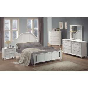   White Bedroom Set(Queen Size Bed, Nightstand, Dresser) 