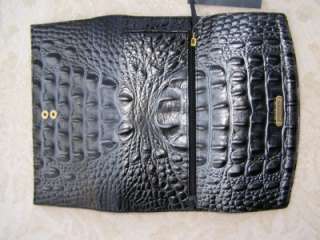   CROCO EMBOSSED SOFT LEATHER CHECKBOOK WALLET TWILIGHT MELBOURNE PURSE