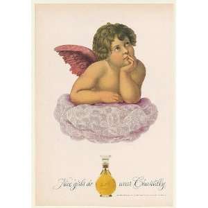  1965 Nice Girls Do Wear Chantilly Perfume Cherub Print Ad 
