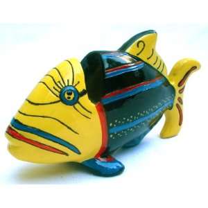 Tropical Fish Ocean Themed Unique Novelty Eyeglasses Holder   Yellow