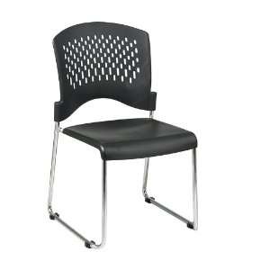  Sled Base Stack Chair with Plastic Seat and Back (30 Pack 