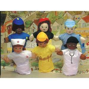  Multi Ethnic Occupations Puppets   Set of 6 Office 