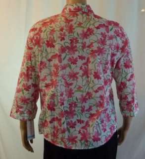 Alfred Dunner Just Checking Button Up Blouse Top Womens Plus Size $50 