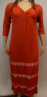 Silhouettes Womens Tie Dye Maxi Dress Coral XL #443H 521017  