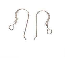 Sterling Silver French Wire Coil Earring Hooks (20)  