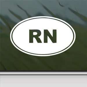  RN Registered Nurse Logo White Sticker Laptop Vinyl Window 