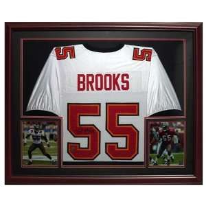  Derrick Brooks Autographed Tampa Bay Buccaneers (White #55 