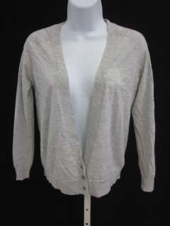 ZARA Light Gray Wool Button Up Sweater Cardigan Sz M  