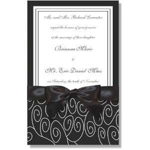  Wedding Invitations   Evening Swirl Pocket Invitation 