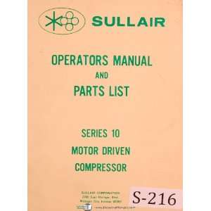  Sullair Series 10 Motor Compressor, Operation 