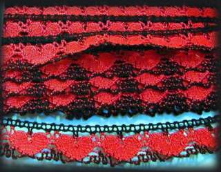 YDS~HEARTS~COTTON/CLUNY CROCHET LACE~W/PINK OR W/RED  