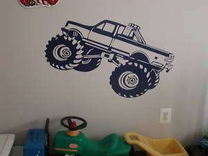 HUGE Monster truck GARAGE DOOR wall Art Decal Decals  