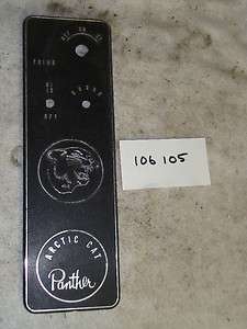   Arctic Cat NOS Excellent Condition 106 105 Dash Plate Panther NEW