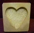 vintage block type cookie candy mold heart shaped 
