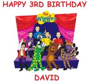 THE WIGGLES PERSONALIZED BDAY T SHIRT IRON ON TRANSFER  