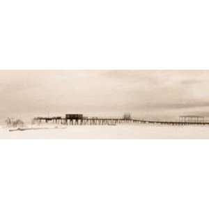   Beach and Pier   Poster by Sarah Wagner raines (10x4)
