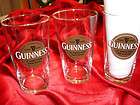GUINNESS BEER Pint Glass St. James Gate Set of 3 Pristine