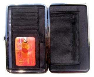Crocodile Design Black Clutch Hard Case Wallet  
