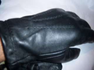 Mens New Black 100% Cashmere Lined Leather gloves,XL  