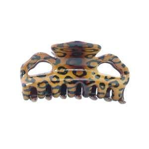   Opening Design With Hand Painted Leopard Design Hair Claw Beauty