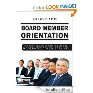 Board Member Orientation The Concise and Complete Guide to Nonprofit 