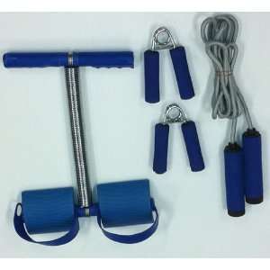 Piece Fitness Set  Sit Up Bar, Hand Grips and Jump Rope  