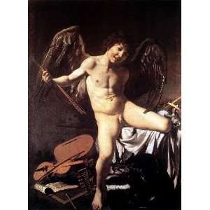   Inch, painting name Amor Victorious, By Caravaggio 