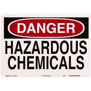   Hazardous Materials Sign, Header Danger, Legend Hazardous Chemicals
