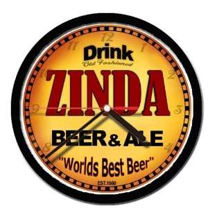  ZINDA beer and ale cerveza wall clock 