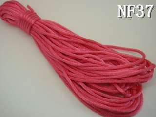 10m 2mm Chinese Knot Rattail Nylon Satin Red Cord NF37  