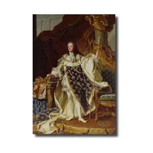 Portrait Of Louis Xv 171574 In His Coronation Robes 1730 Giclee Print 