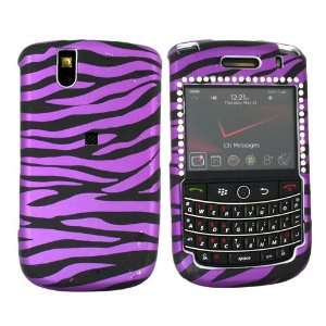    For Blackberry Tour Rubberize Hard Case Gems Pur Zebra Electronics
