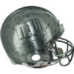  New York Giants 2007 Team Signed Full Size Pewter Helmet 